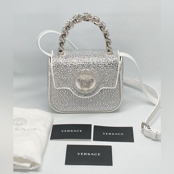 Versace Handbags - Versace Crystal La Medusa Mini Bag